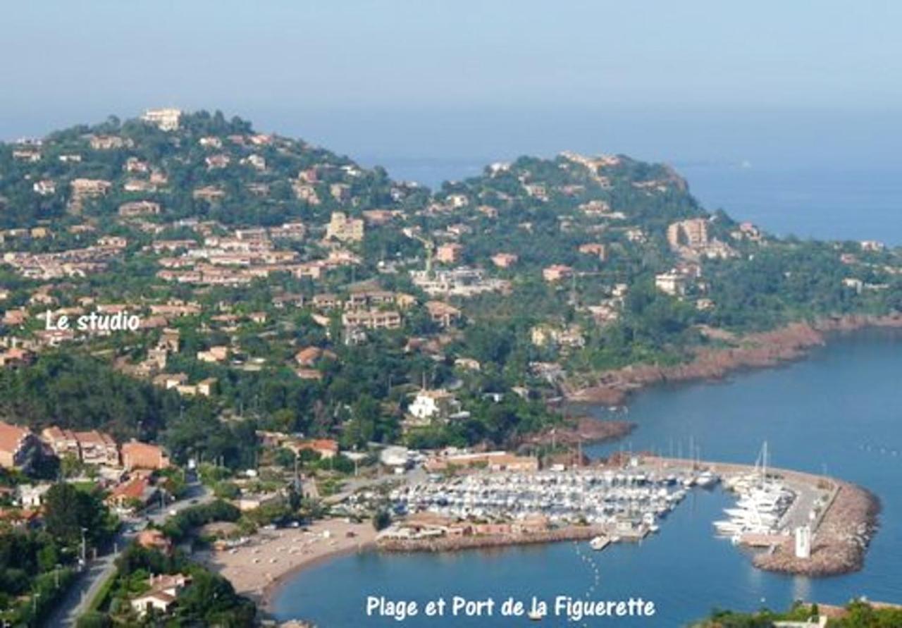 Studio A Theoule Sur Mer A 400 M De La Plage Avec Vue Sur La Mer Terrasse Amenagee Et Wifi Apartman Kültér fotó